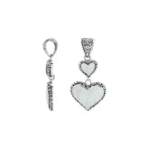 AP-7038-MOP Sterling Silver Heart Shape Pendant with Mother of Pearl